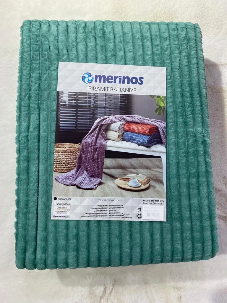 ميرينوس Single Pyramid Blanket - Aqua Sea