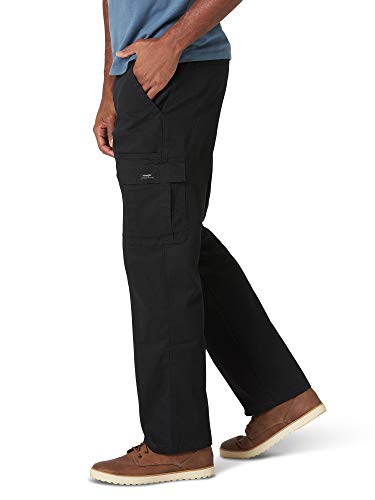 Wrangler Authentics Relaxed Fit Stretch Cargo Pant, Black, 36W x 32L - Image 4