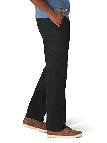 Wrangler Authentics Relaxed Fit Stretch Cargo Pant, Black, 36W x 32L - Image 3