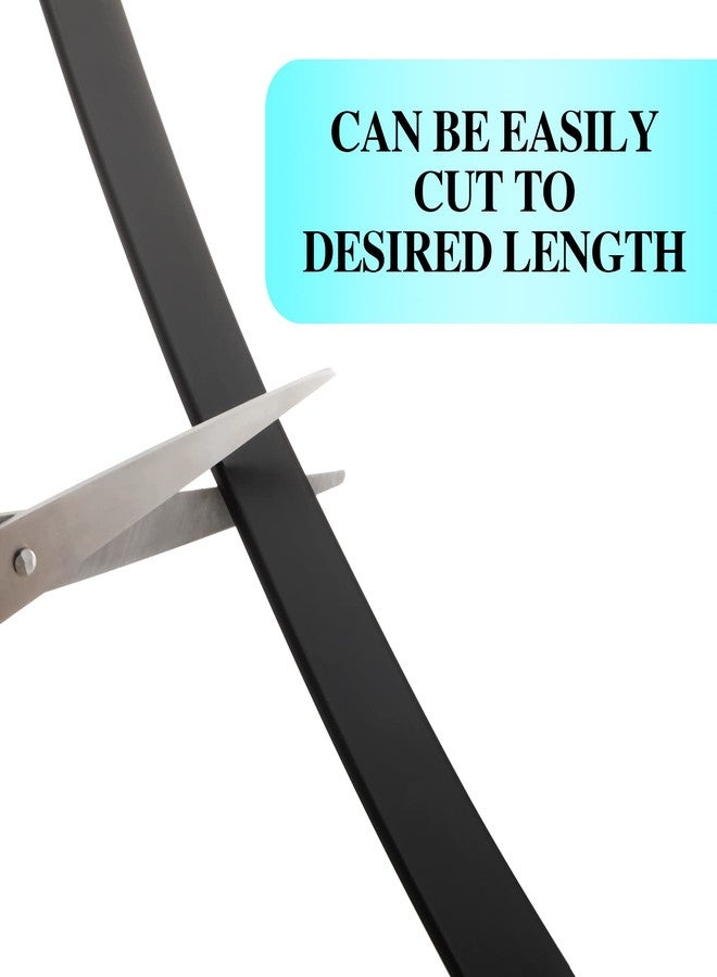 تونديامو شريط ختم سفلي لباب الدش من Tondiamo مقاس 72 بوصة باللون الأسود، شريط ختم مقاوم للماء للحمام المنزلي - Image 3