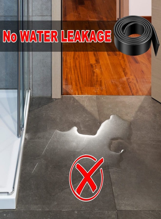 تونديامو شريط ختم سفلي لباب الدش من Tondiamo مقاس 72 بوصة باللون الأسود، شريط ختم مقاوم للماء للحمام المنزلي - Image 4