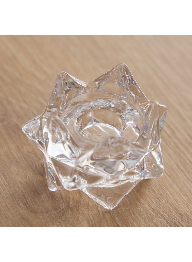 Home Box حامل الشموع الزجاجي الثقيل تمارا - شفاف - Image 3