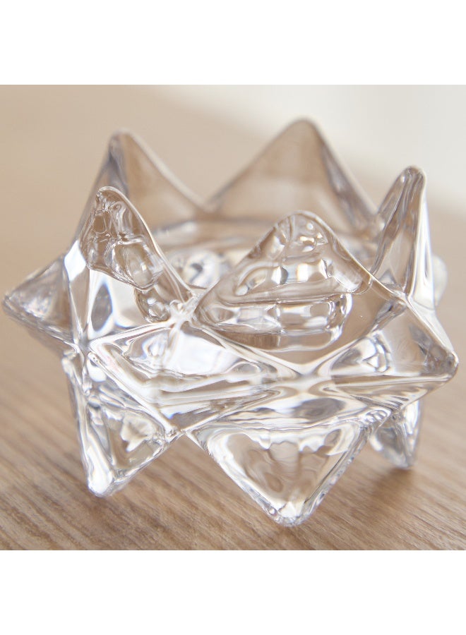 Home Box حامل الشموع الزجاجي الثقيل تمارا - شفاف - Image 4