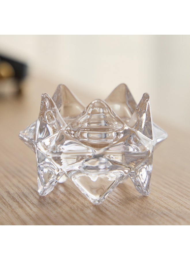 Home Box حامل الشموع الزجاجي الثقيل تمارا - شفاف - Image 2