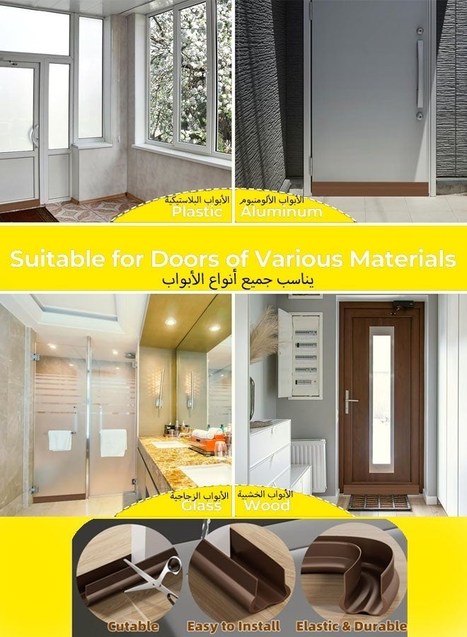 Alruht Door Draft Stopper Under Door Seal, Under Door Draught Excluder, 93x4cm Noise Blocker Window Breeze Blocker Adjustable Door Sweeps - Image 2