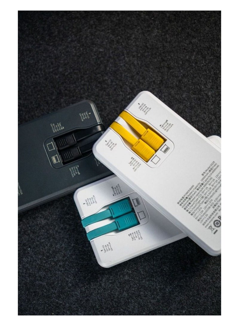 وبو WOPOW SQ28 باور بانك بتصميم سي دي كلاسيكي قديم بسعة 10000 مللي أمبير مع كابل مدمج - Image 3