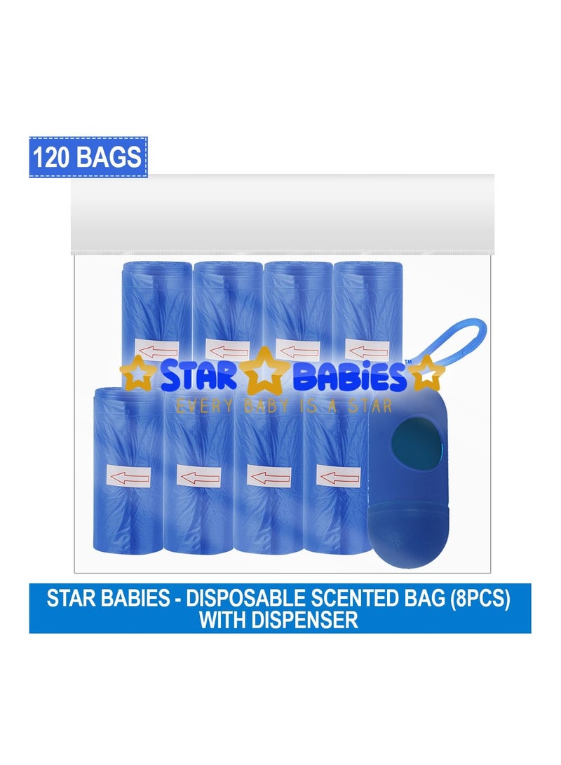 Star Babies Scented Bag Pack of 8 with Dispenser - Navy Blue - Image 3