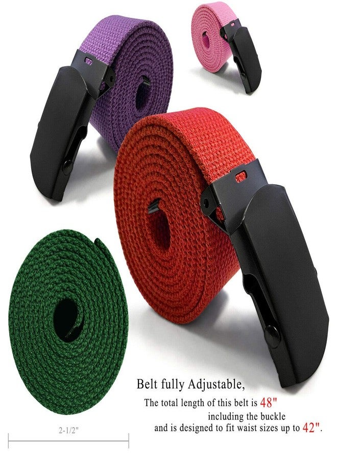 Belts.com Military Belt Canvas Belt Web Belt Non Leather Belt Black Buckle/Tip One Size fits all, 1-1/2" Wide (Black) - Image 4