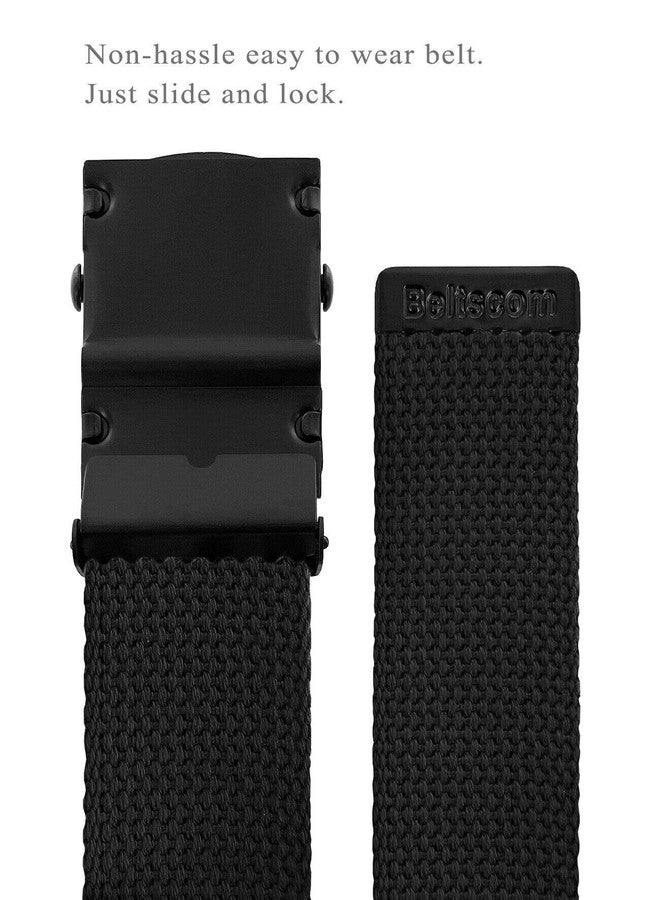 Belts.com Military Belt Canvas Belt Web Belt Non Leather Belt Black Buckle/Tip One Size fits all, 1-1/2" Wide (Black) - Image 3