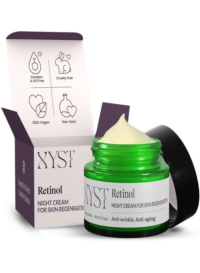 XYST Retinol Night Cream For Anti-Aging & Wrinkles (100g, Pack of 2) | Lightweight Cream for Age Spots, Reduce Fine Lines, Improve Skin Firmness | Suitable For Women & Men of All Skin Types - Image 1