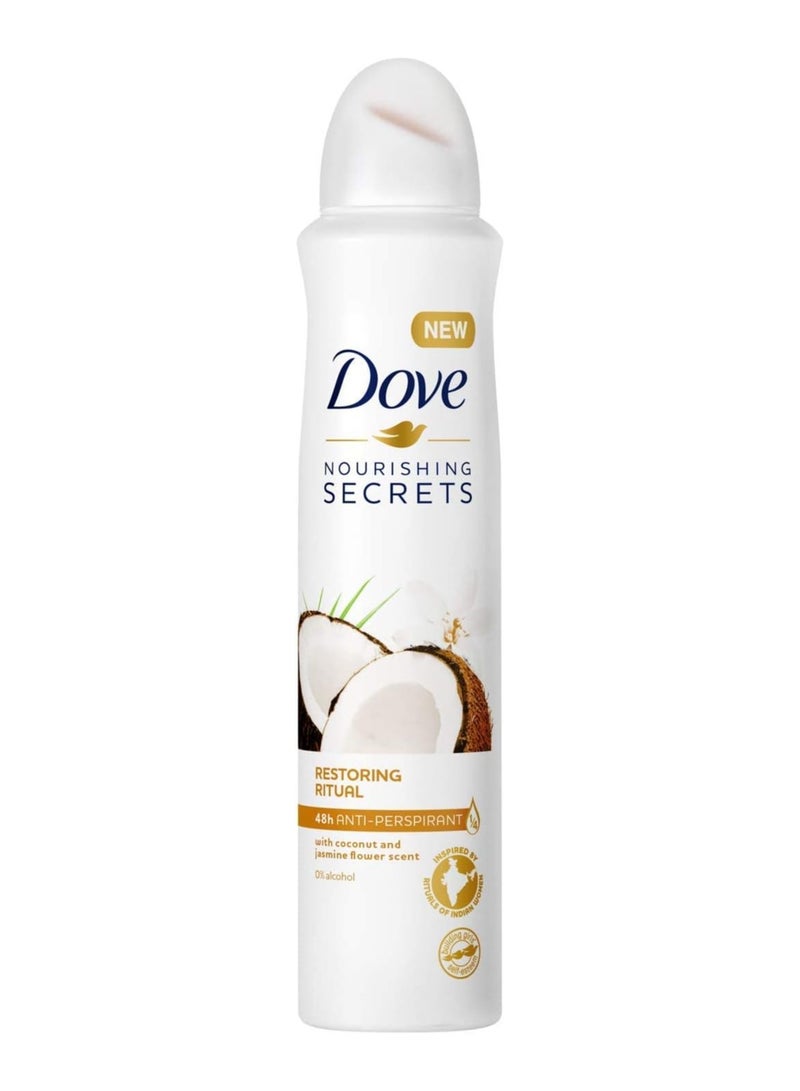 دوف مزيل عرق سبراي – جوز الهند وزهرة الياسمين – 250 مل - Image 1
