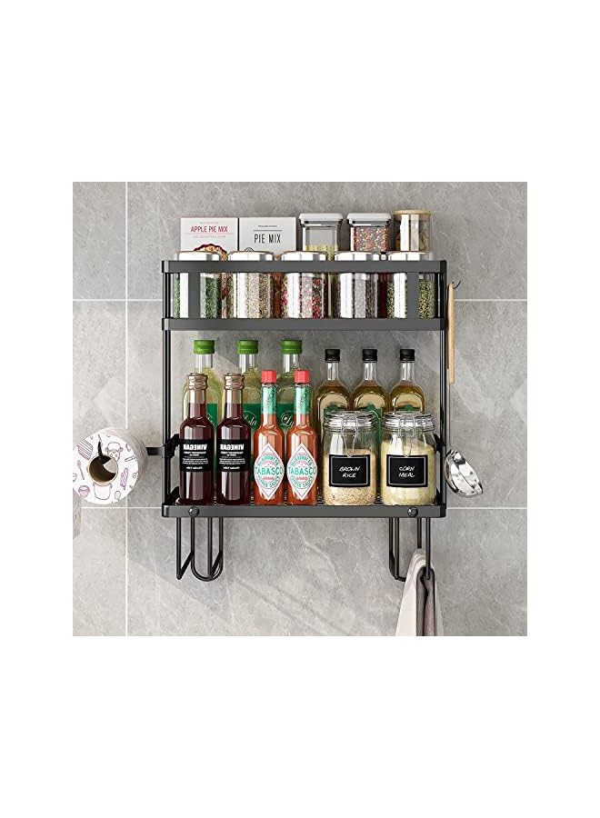 Antole Over The Toilet Storage Shelf,Bathroom Storage Organizer Shelves with Hanging Hook & Adhesive Base,No Drilling Space Saver Wall Mounting - Image 4