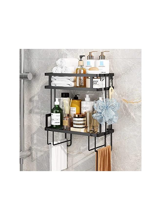 Antole Over The Toilet Storage Shelf,Bathroom Storage Organizer Shelves with Hanging Hook & Adhesive Base,No Drilling Space Saver Wall Mounting - Image 5