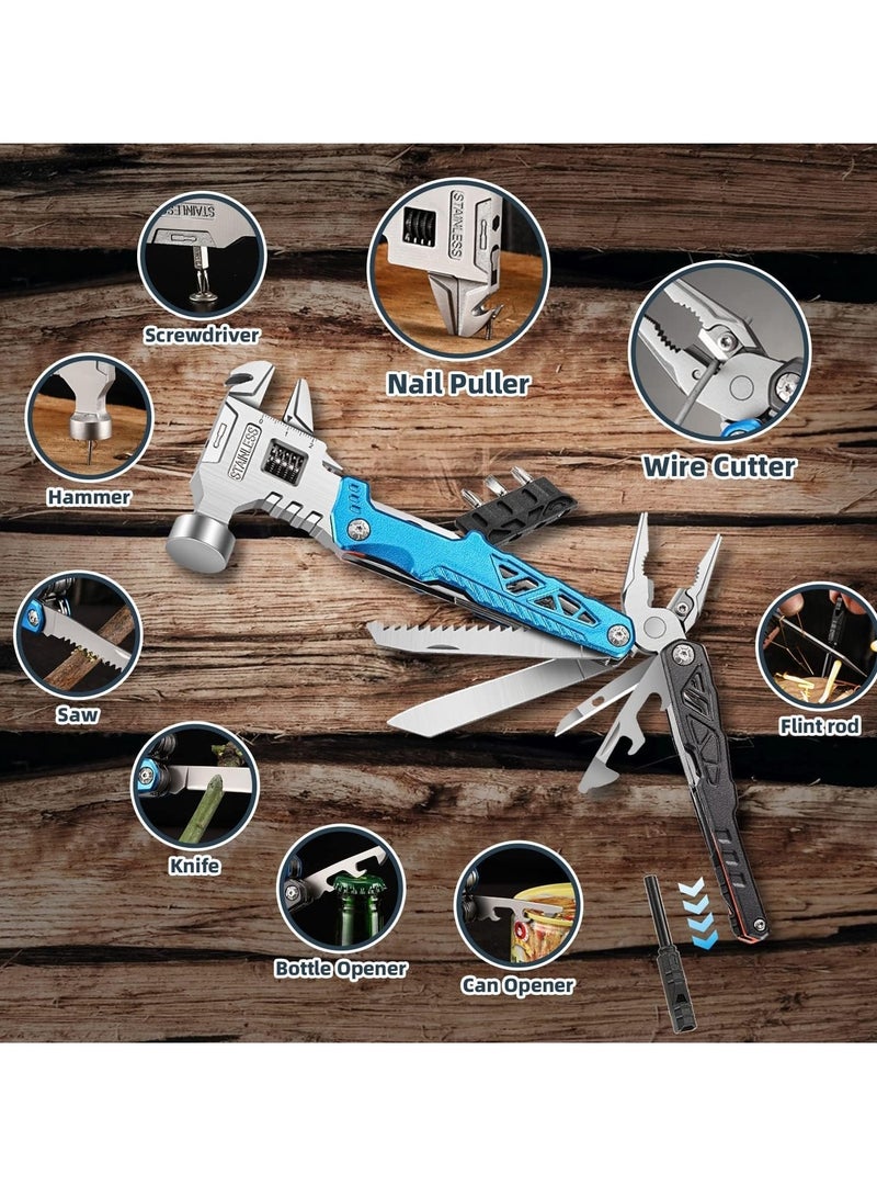 AL RAID Upgraded 18 in 1 Multitool,Professional Stainless Steel Multitool Pliers with Replaceable Alloy Steel Blades Wire Cutters,Bottle Opener,Nylon Sheath,Apply to Survival,Camping, Hunting & Hiking Gift for Men - Image 5