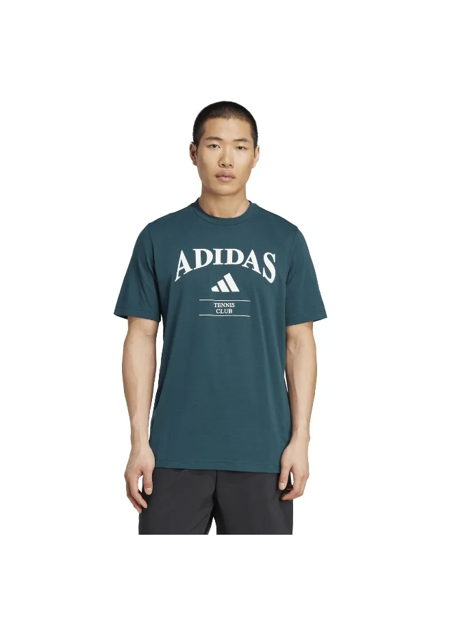 adidas Hrtg Tns G T Green Tennis T-Shirts For Men XS