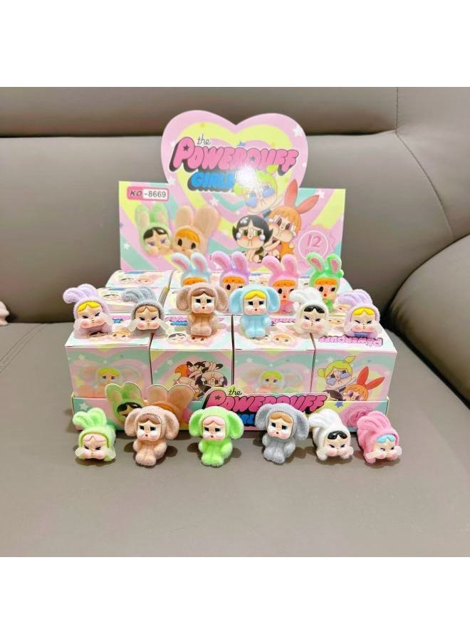 Generic - 12 Into The Flocking Doll Pendant Blind Box Hand Key Chain Children's Gift Toys Kindergarten Flying Cry Baby Cloth-Color:12 Pieces Of Flocked Crying Baby Second Generation [photographed In Multiples Of 12]-Specification:Minimum Order Is 1 Box = 12 Pieces - Image 1