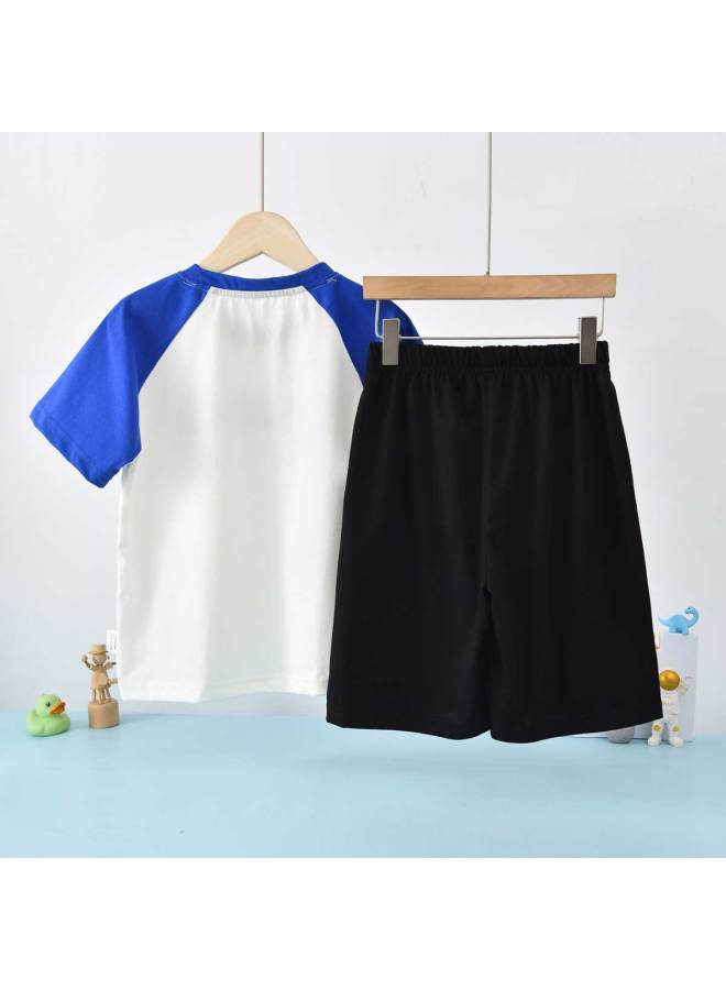 Bornbay boys & Girls Summer Outfit - Kids Casual Sportswear Set With Short Sleeve & Shorts - Image 3
