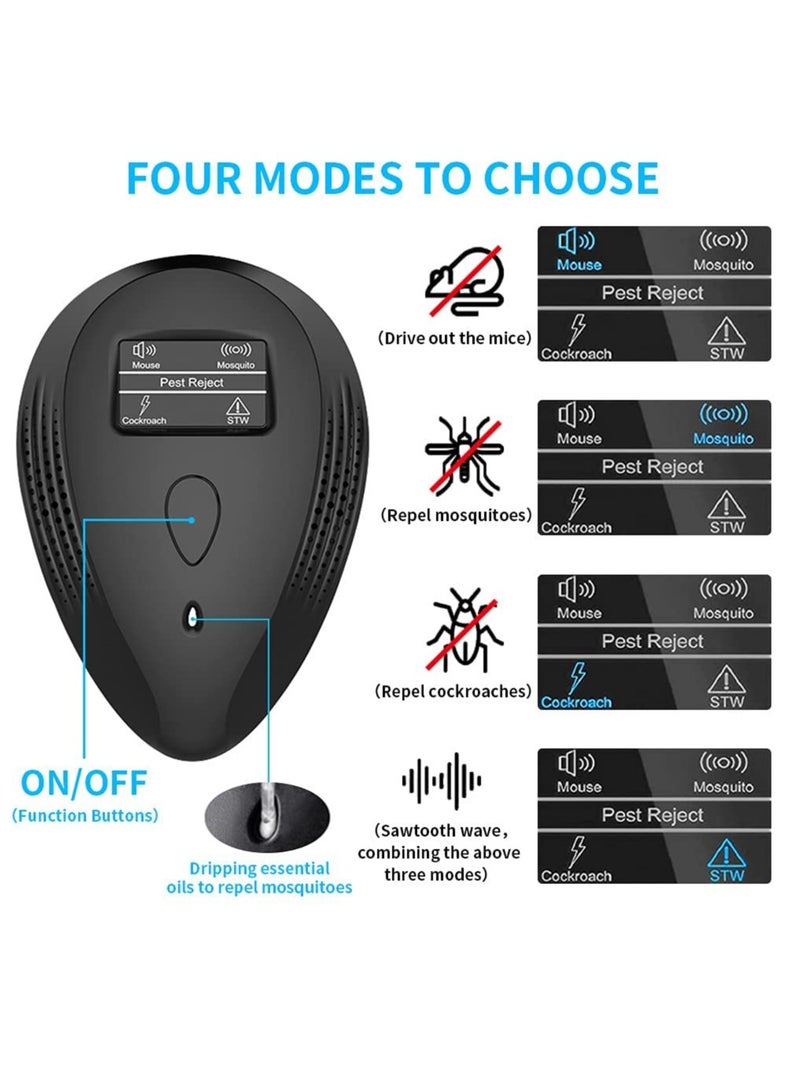 SOLARAE Ultrasonic Pest Repellent - Effective Mouse, Rat, and Insect Control for Mosquitoes, Flies, Wasps, Ants, Spiders, Bed Bugs, Fleas, Roaches, Rats, and Mice - 2 Pack - Image 4