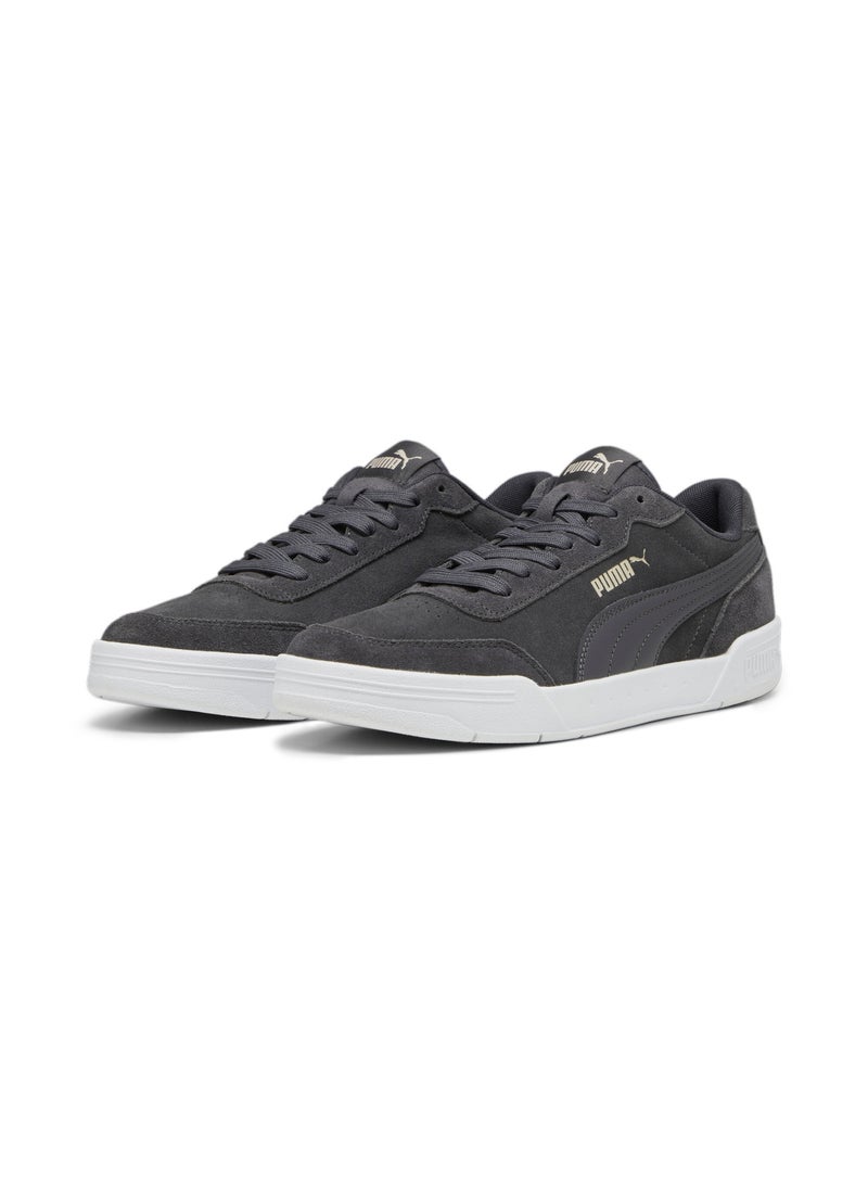 PUMA Caracal Unisex Grey Suede Trainers - Image 3