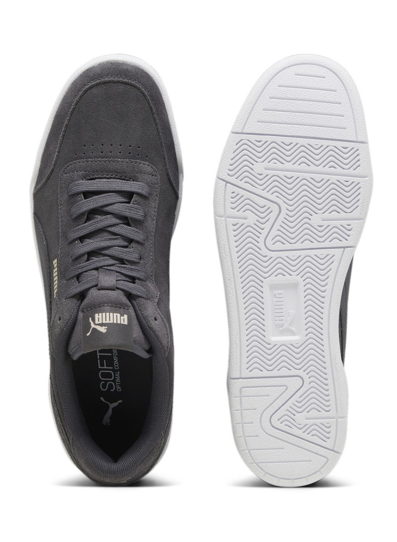 PUMA Caracal Unisex Grey Suede Trainers - Image 4