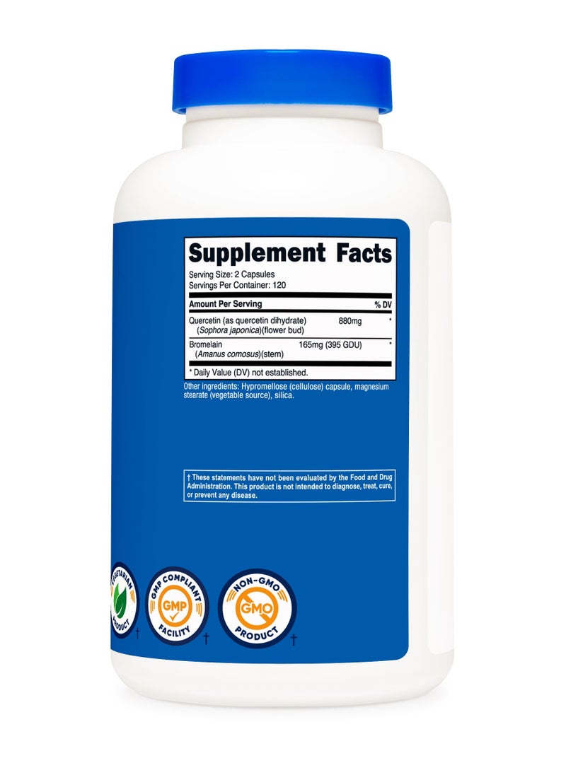 Nutricost - Quercetin - with Bromelain, 880 MG Quercelin per serving | 240 Capsules | 120 SERVINGS - Image 1