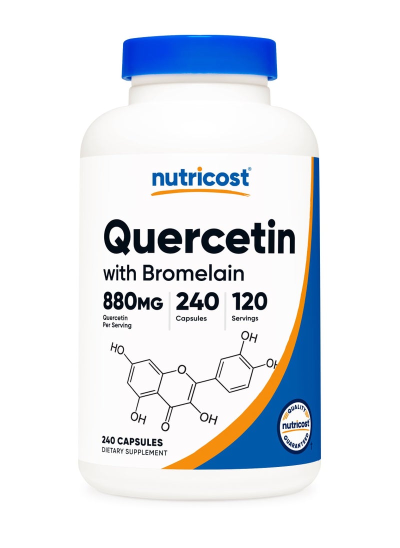 Nutricost - Quercetin - with Bromelain, 880 MG Quercelin per serving | 240 Capsules | 120 SERVINGS - Image 1