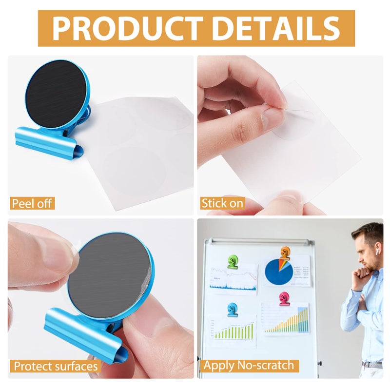 JTIEO 8Pack Refrigerator Magnets Magnetic Clips Fridge Magnets-Scratch Free Heavy Duty Magnetic Clips Perfect for Classroom, Teacher,Locker, Note List Photo Displays Must Haves(Colorful) - Image 5