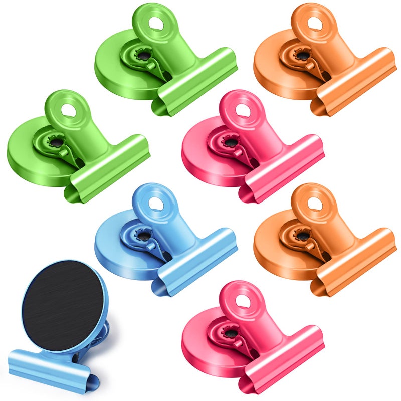 JTIEO 8Pack Refrigerator Magnets Magnetic Clips Fridge Magnets-Scratch Free Heavy Duty Magnetic Clips Perfect for Classroom, Teacher,Locker, Note List Photo Displays Must Haves(Colorful) - Image 1
