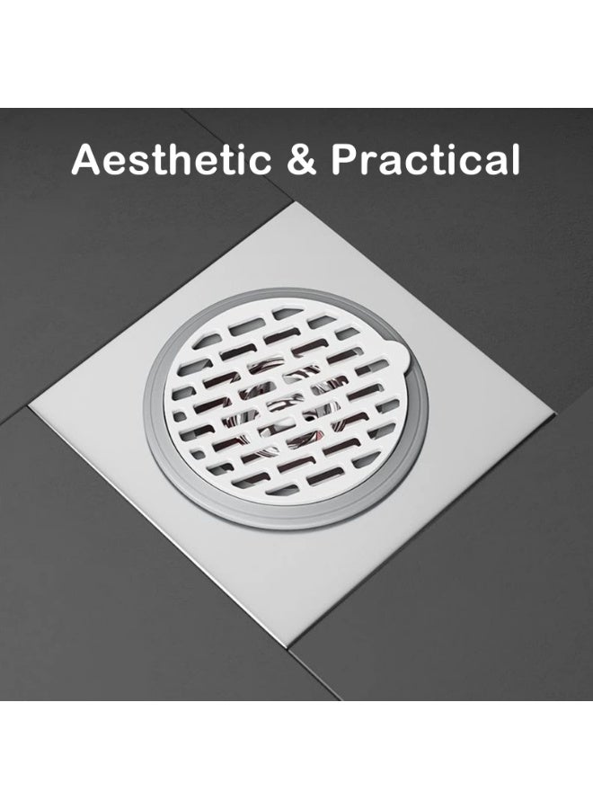 كيلا قطعتان من مانع تدفق مياه الصرف الصحي لأرضية الدش، سدادة مضادة للرائحة، غطاء مانع تدفق مياه الصرف الصحي، مناسب للمطبخ والحمام والغسيل (38-44 مم/ 1.5-1.73 بوصة) - Image 2