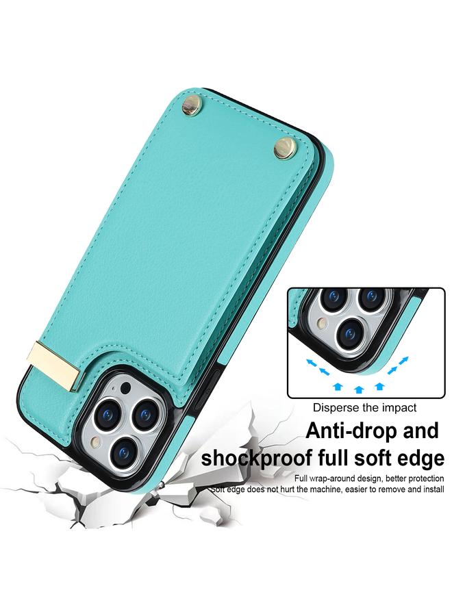 S-TOP Case For iPhone 13 Pro Metal Buckle Card Slots Phone Case - Image 3