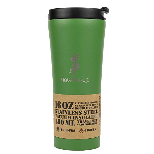 Aquapelli Vacuum Insulated Travel Coffee Mug, 16 ounces, Willow Green - Image 2