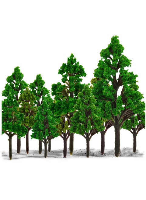 15 PCS Miniature Model Trees for Diorama Landscapes, Perfect for DIY Train Railway Scenery (Height: 4.5-8CM) - Ideal for Creating Realistic Miniature Environments.