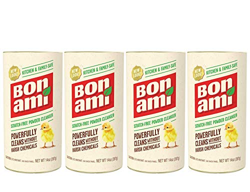 BON AMI Powder Cleanser for Kitchens Bathrooms All Types of Surfaces Cleans Grime Dirt Polishes Surfaces Absorbs Odors 4 Pack