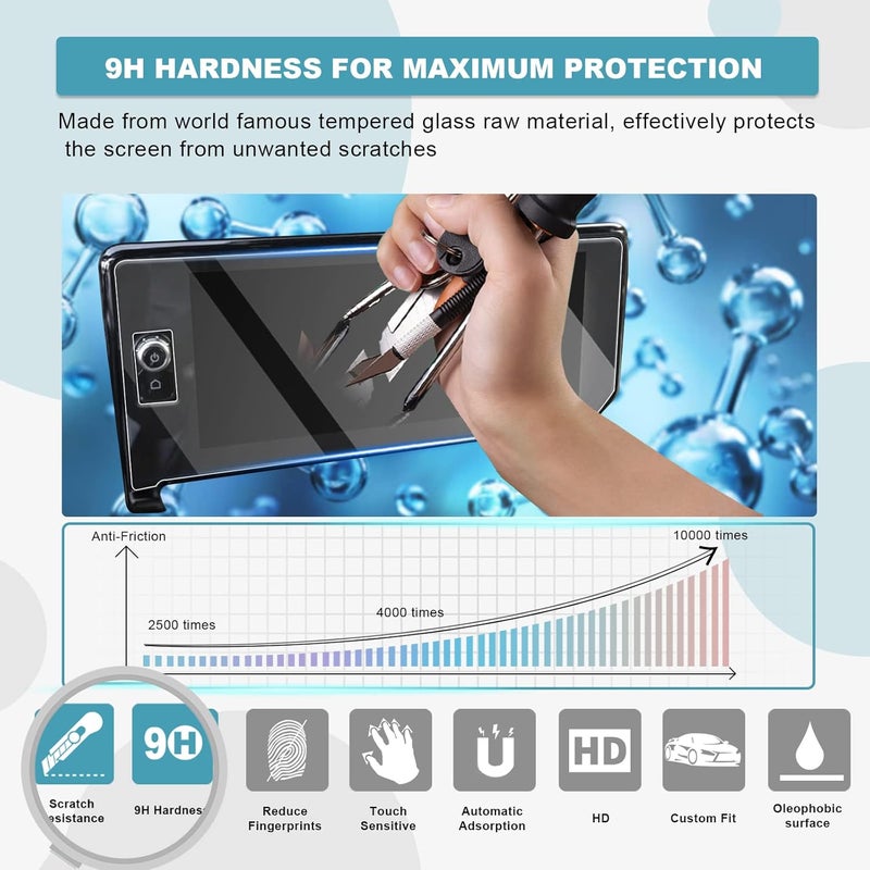 CDEFG for 2022-2025 2026 GMC Sierra 13.4" Screen Protector 2022-2025 2026 GMC Sierra 1500 2500HD 3500HD AT4 Denali AT4X Denali Ultimate Accessories Screen Cover, Tempered Glass HD Anti Fingerprints - Image 3