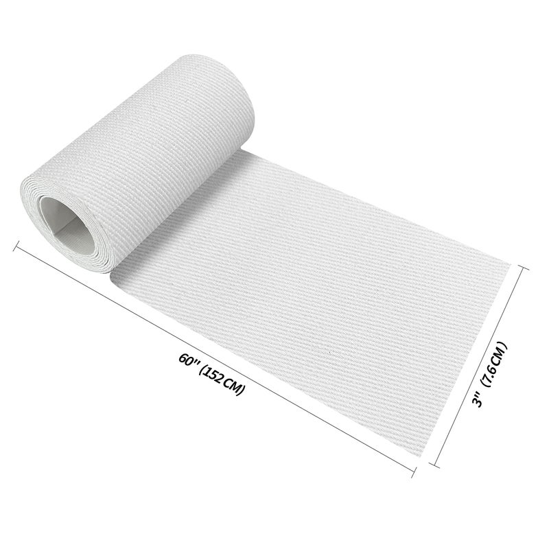 KING MOUNTAIN 100% Cotton Fabric Iron-on Repair Patch, Inside&Outside Clothes Repair Patch, 3"x60" with Backing Glue Repair Decorative Patch kit (White) - Image 2