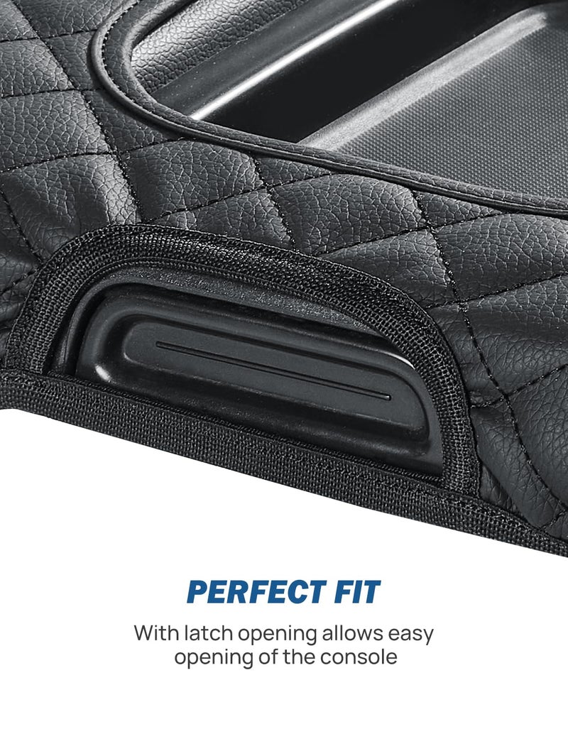 JOYTUTUS Center Console Cover Compatible with Silverado Sierra 2014-2018 Jump Seat, Leather Arm Rest Armrest Cover for Car, Durable Middle Console Cover Replacement for Trucks, with 2 Pocket - Image 5