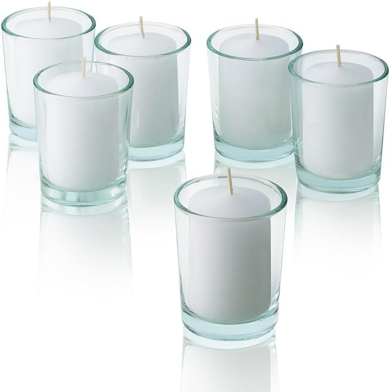 PARNOO Bulk Pack of 72 White Votive Candles - Box of 72 Unscented Bulk Candles - 15 Hour Burn Time - for Weddings, Restaurants, Parties, Spa and Decorations. - Image 5
