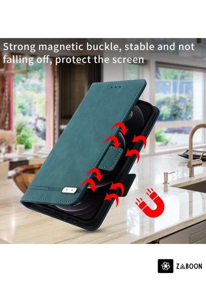 Green Tiger - For Asus ROG Phone 5 Magnetic Clasp Leather Phone Case(Green) - Image 1