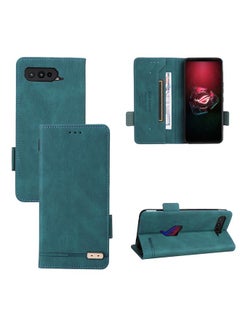 For Asus ROG Phone 5 Magnetic Clasp Leather Phone Case(Green)
