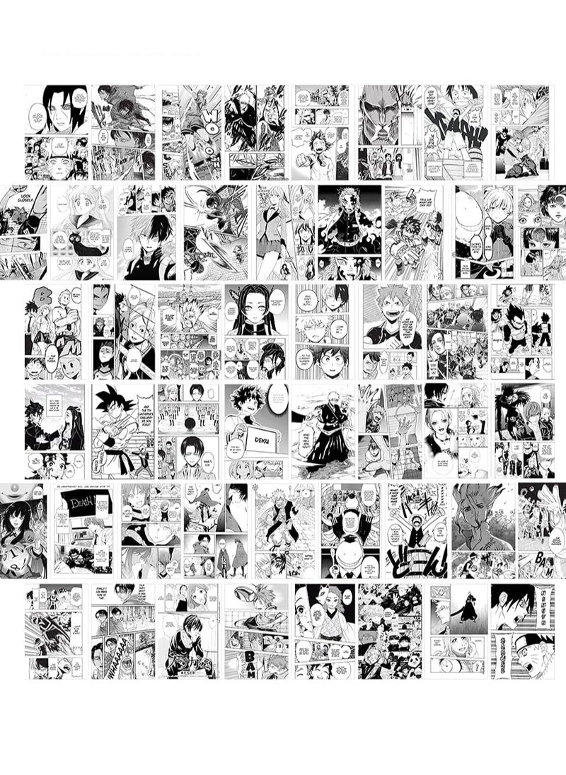 Poster 24 Pieces Anime Manga Black White Posters Home Wall Decoration  - Image 1