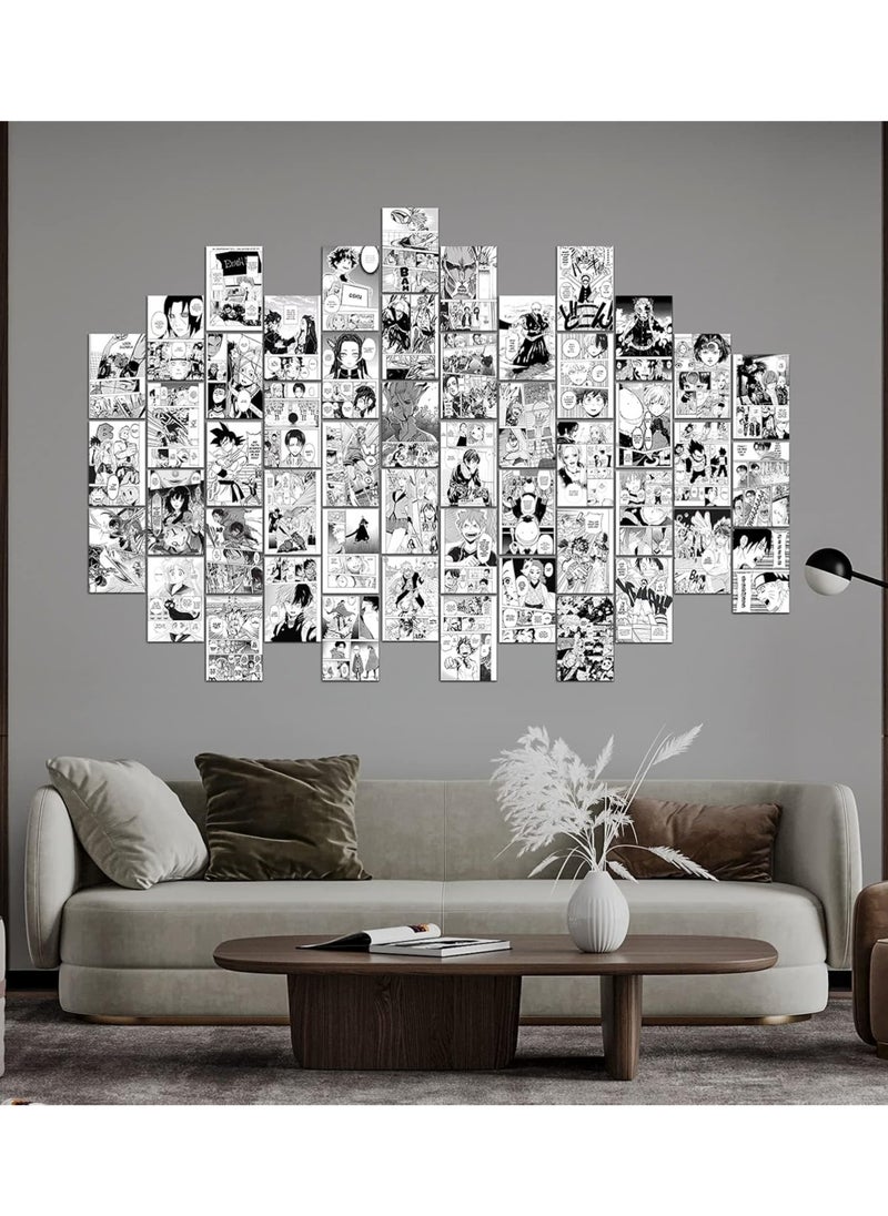 Poster 24 Pieces Anime Manga Black White Posters Home Wall Decoration  - Image 2