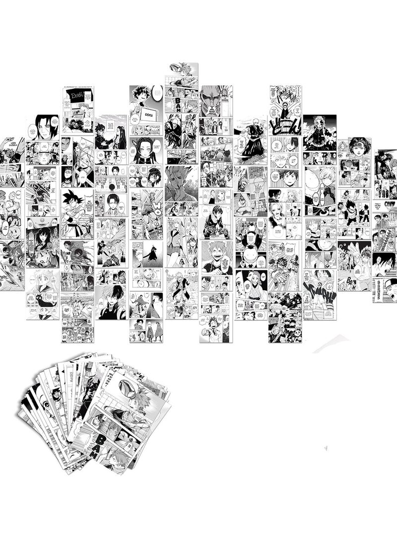 Poster 24 Pieces Anime Manga Black White Posters Home Wall Decoration  - Image 5