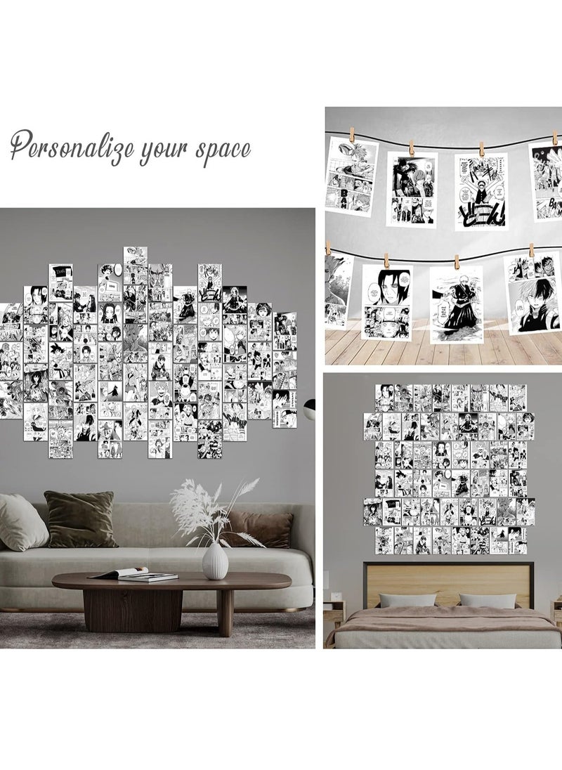 Poster 24 Pieces Anime Manga Black White Posters Home Wall Decoration  - Image 4