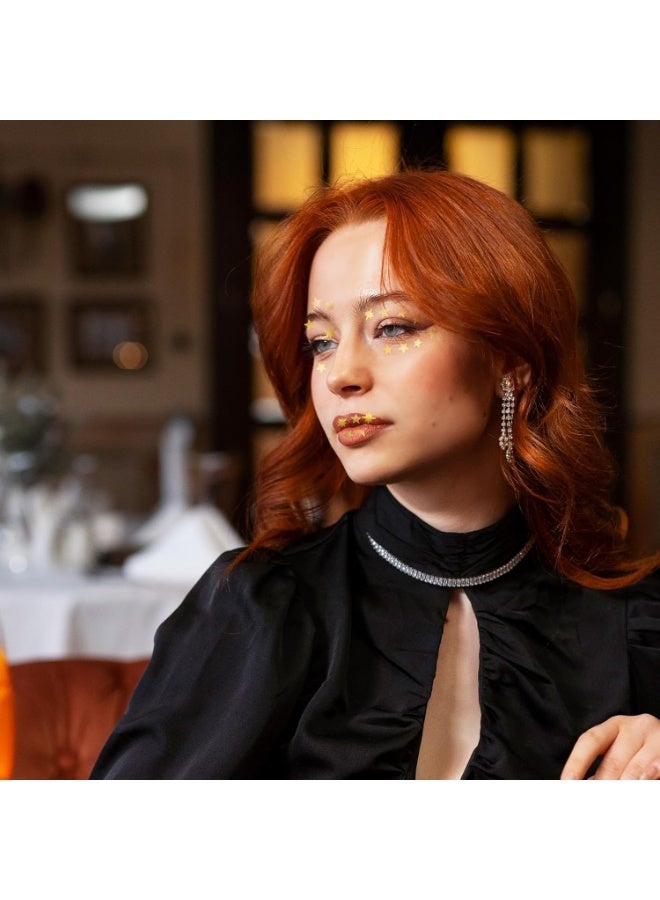 4000 PCS Gold Star Confetti, Glitter Foil Confetti, Sprinkles Moon and Stars for Table, Star Sequins for Wedding Party Birthday Festival Decorations (45g) - Image 2