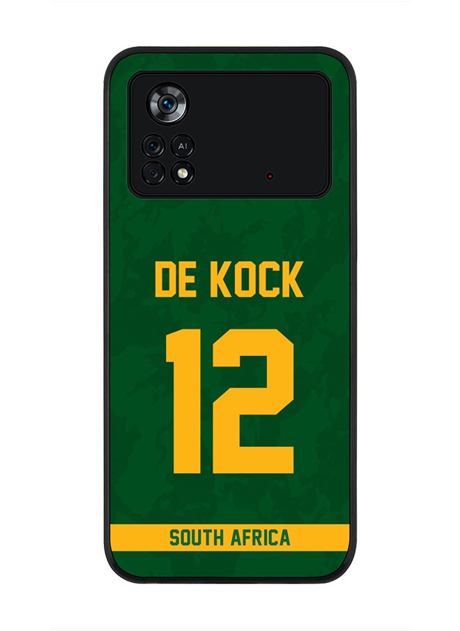 Stylizedd - Rugged Black Edge Case for Poco M4 Pro 4G, Slim fit Soft Case Flexible Rubber Edges Thin Cover - Player Name - David Miller, Jersey Number- 10 - Image 1