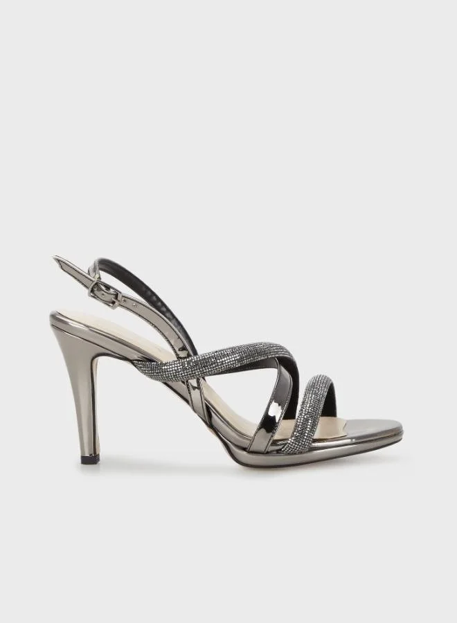 Lela Lela Stone Detailed Belted Evening Dress Shoes Women's SHOES 3475871770