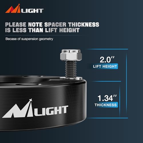 Nilight 2" Front Leveling Lift Kit for Chevy Silverado 1500/GMC Sierra 1500 2007 2008 2009 2010 2011 2012 2013 2014 2015 2016 2017 2018 2019 2020 2021 2022 2023 - Image 4
