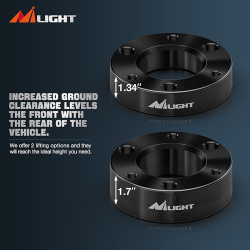 Nilight 2" Front Leveling Lift Kit for Chevy Silverado 1500/GMC Sierra 1500 2007 2008 2009 2010 2011 2012 2013 2014 2015 2016 2017 2018 2019 2020 2021 2022 2023 - Image 2