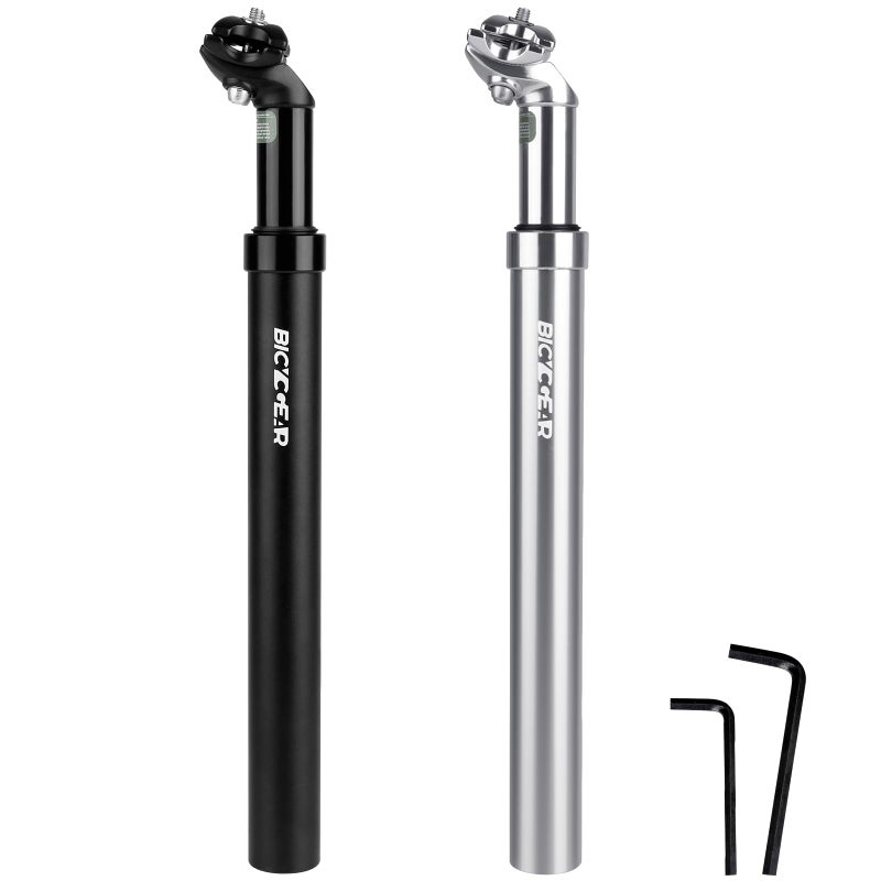 BICYCGEAR Suspension Seatpost 27.2 30.4 30.9 31.6 Bike Seat Posts with Suspension 40mm Travel Bicycle Seat Shock Absorber Aluminum Tube for E Bike MTB BMX Road City Bike Replacement Component Parts - Image 1