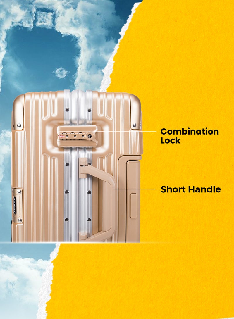 ستارجولد حقيبة الأمتعة TPC حقيبة جانبية صلبة عجلات قابلة للدوران 360 درجة وحقيبة سفر بنظام قابل للقفل - Image 5